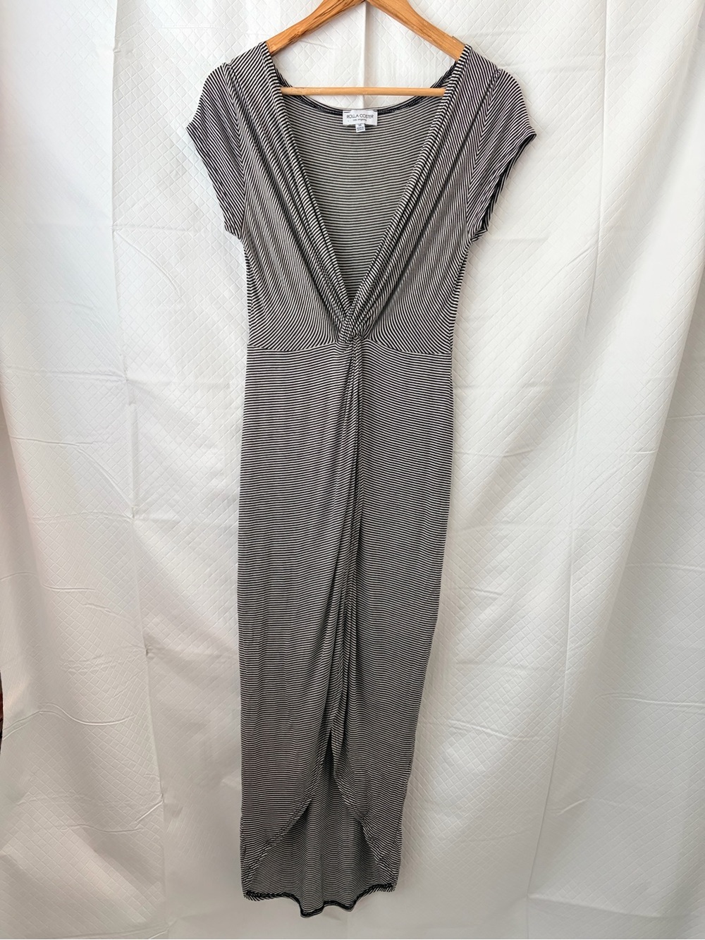 Rolla Coster Black & White Striped Maxi Dress